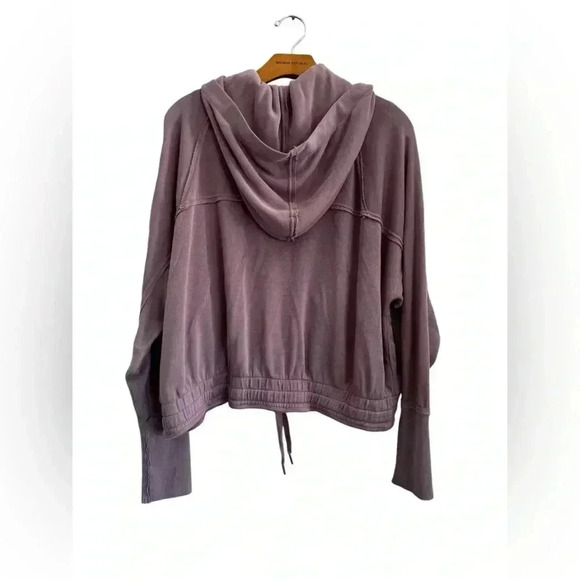 Free People Movement Trekking Out Full Zip Hoodie Sweatshirt, Mauve Pink - M - Picture 6 of 16